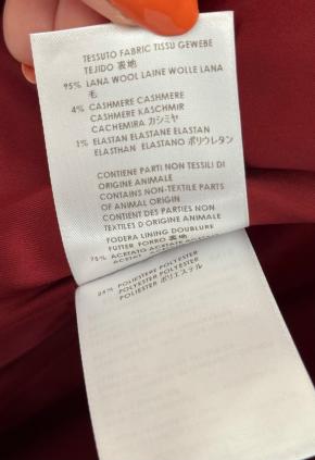 Gucci Single Breasted Red Wool/Cashmere Blazer 10