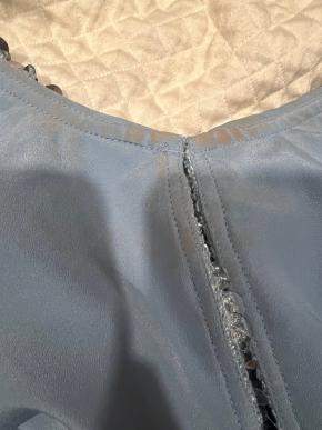 Self Portrait Baby Blue Woven Sequin Mini Dress 5