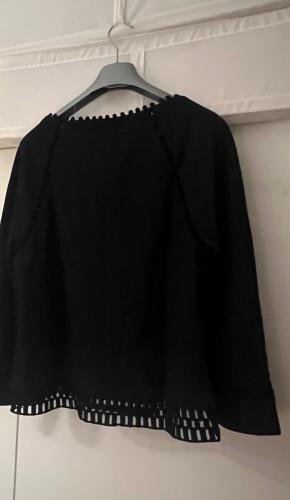 Chloe Navy 3/4 Sleeve Wool Top 2
