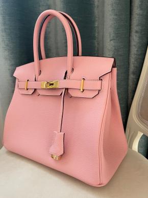 Hermes Rose Sakura Togo Lather Birkin 30 3