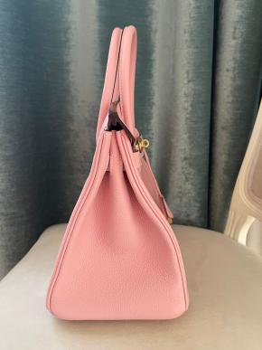 Hermes Rose Sakura Togo Lather Birkin 30 4