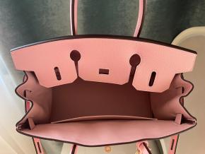 Hermes Rose Sakura Togo Lather Birkin 30 7