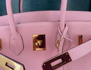 Hermes Rose Sakura Togo Lather Birkin 30 12