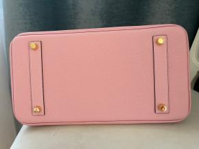 Hermes Rose Sakura Togo Lather Birkin 30 5