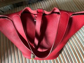 Hermes Red Clemence Taurillon Picotin 26 7