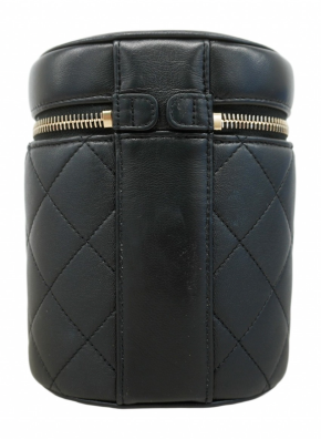 Chanel Black Lambskin Vanity Chain Shoulder Bag with Gold CC Logo detail 3