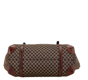 Céline Triomphe Brown Macadam Canvas Tote Bag Dark brown 3