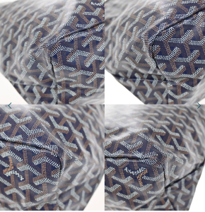Goyard Navy Iconic Print Saint Louis Toe Bag and Pouch 5
