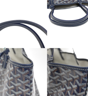 Goyard Navy Iconic Print Saint Louis Toe Bag and Pouch 13