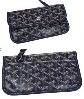 Goyard Navy Iconic Print Saint Louis Toe Bag and Pouch 10