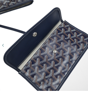 Goyard Navy Iconic Print Saint Louis Toe Bag and Pouch 14