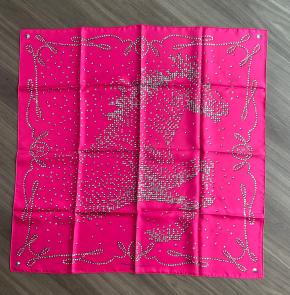 Hermes Pink Silk Cheval De Legende Scarf 2