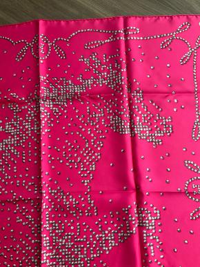 Hermes Pink Silk Cheval De Legende Scarf 8
