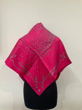 Hermes Pink Silk Cheval De Legende Scarf 3