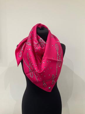 Hermes Pink Silk Cheval De Legende Scarf 6