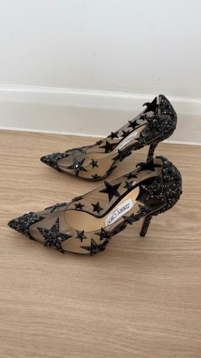 Jimmy Choo Embellished Plexi Heels 3