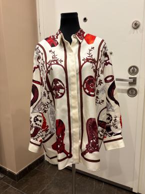 Hermes Printed Silk Shirt 8