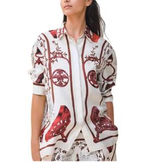 Hermes Printed Silk Shirt 7