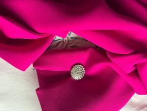 Claudia C Barcelona Fuschia Pink Midi Dress 7