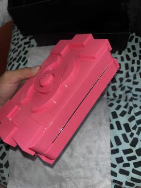 Chanel Pink Acrylic Lego Clutch on Chain 4
