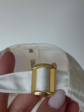 Celine White Cotton Baseball Cap 5