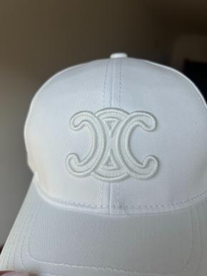 Celine White Cotton Baseball Cap 7