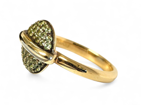 Bespoke Green Garnet Gold Ring 5