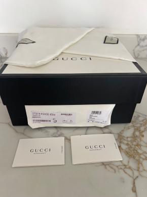 Gucci Logo Canvas Wedge Mules 7