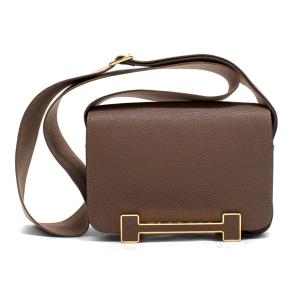 Hermès Etoupe Crossbody/Shoulder Geta Bag with Gold Hardware 5