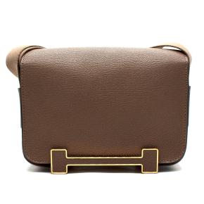 Hermès Etoupe Crossbody/Shoulder Geta Bag with Gold Hardware 7