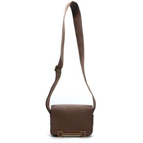 Hermès Etoupe Crossbody/Shoulder Geta Bag with Gold Hardware 4