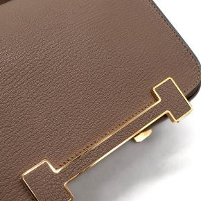Hermès Etoupe Crossbody/Shoulder Geta Bag with Gold Hardware 10
