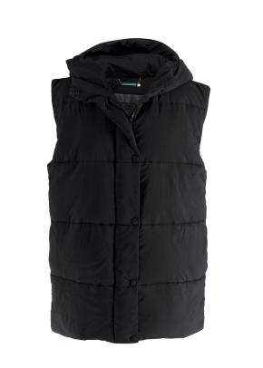 Givenchy Logo Black Sleeveless Hooded Puffer Jacket 2