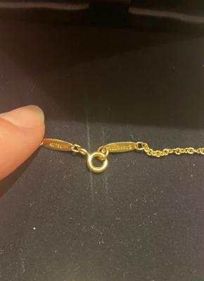 Tiffany Gold Mesh And Freshwater Pearly Pendant/Necklace 6