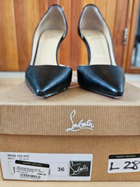 Louboutin Black Kid Iriza 100 Pumps 7