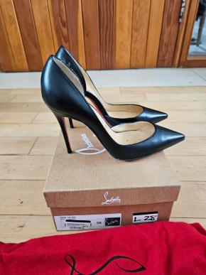 Louboutin Black Kid Iriza 100 Pumps 8