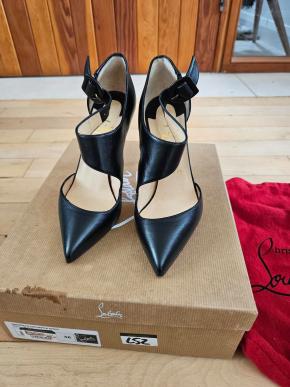 Louboutin Black Nappa Sharpeta Pumps 2