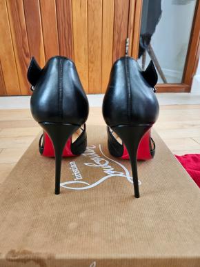 Louboutin Black Nappa Sharpeta Pumps 6
