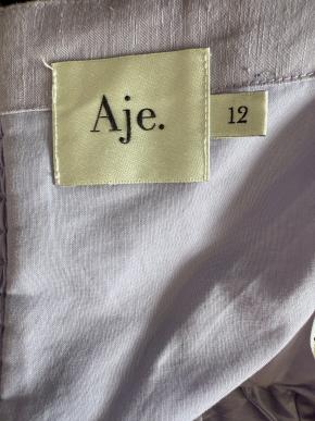 Aje Lilac Linen Off The Shoulder Mini Dress 4