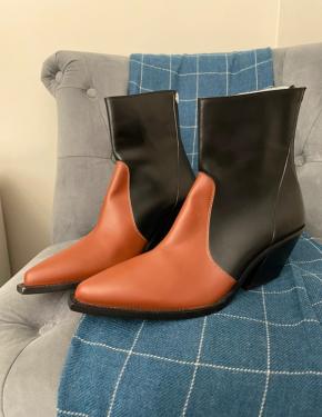 Givenchy Two Tone Heeled Leather Ankle Boots 2