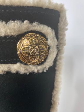Louis Vuitton Black Shearling Boots 8