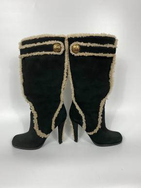 Louis Vuitton Black Shearling Boots 7