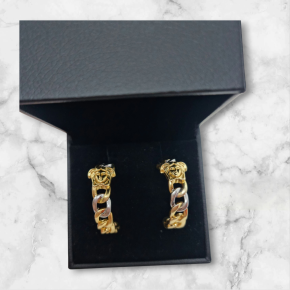 Versace Medusa Chain Hoop Earrings 3
