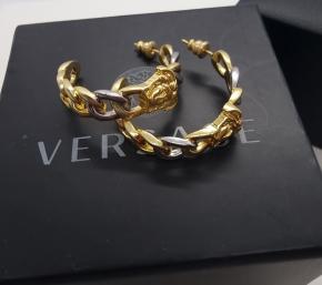 Versace Medusa Chain Hoop Earrings 4