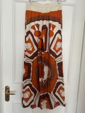 Hermes Printed Silk Palazzo Pants 4