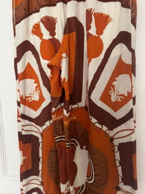 Hermes Printed Silk Palazzo Pants 7