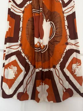 Hermes Printed Silk Palazzo Pants 8