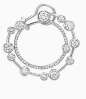 Boodles Waterfall Large Diamond Platinum Hoop Earrings 3
