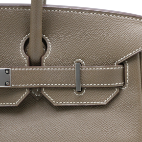 Hermes Grey Epsom Leather Birkin 30 11
