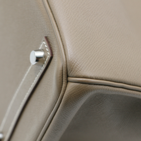 Hermes Grey Epsom Leather Birkin 30 10